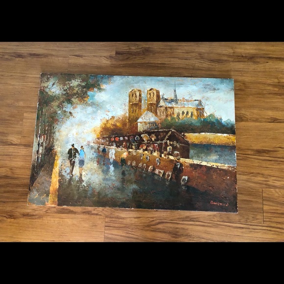Acrylic Painting Street Scene by Bastion - Picture 1 of 13